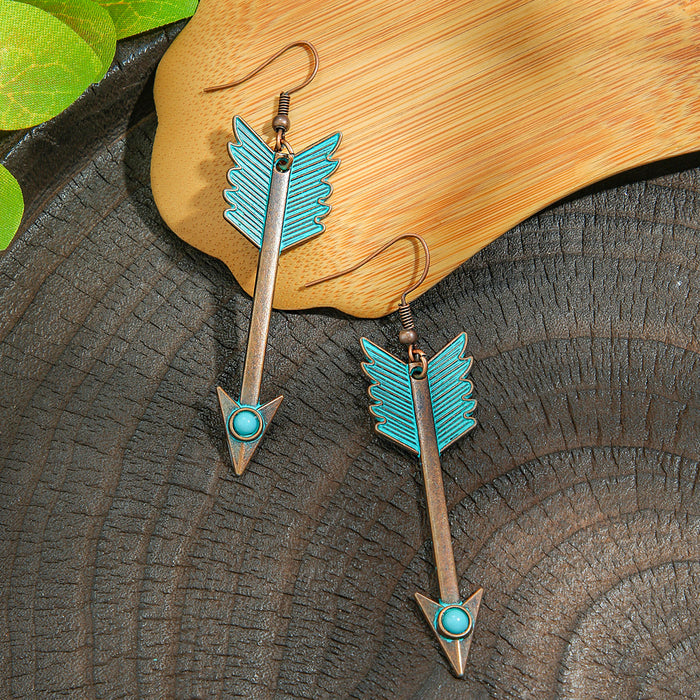 Wholesale Zinc Alloy Bohemian Turquoise Earring Set Fashion Jewelry Accessory MOQ≥2