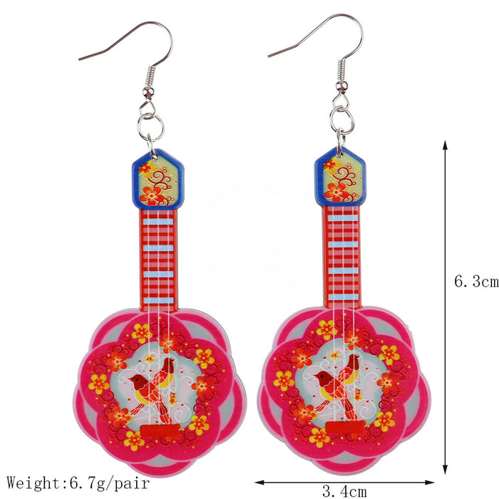 Wholesale Vintage Music Instrument Acrylic Earrings JDC-ES-NiQing060