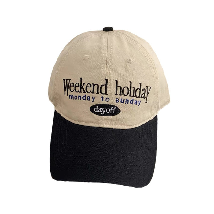 Wholesale Baseball cap retro color blocked versatile soft top duckbill cap