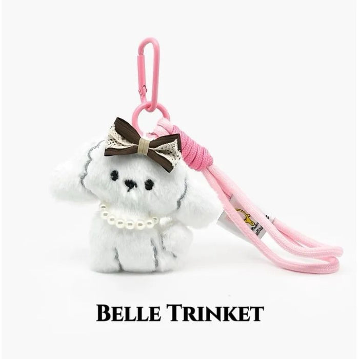 Wholesale Cute Plush Puppy Pendant Bow Bag Accessories Pendant Dog Keychain