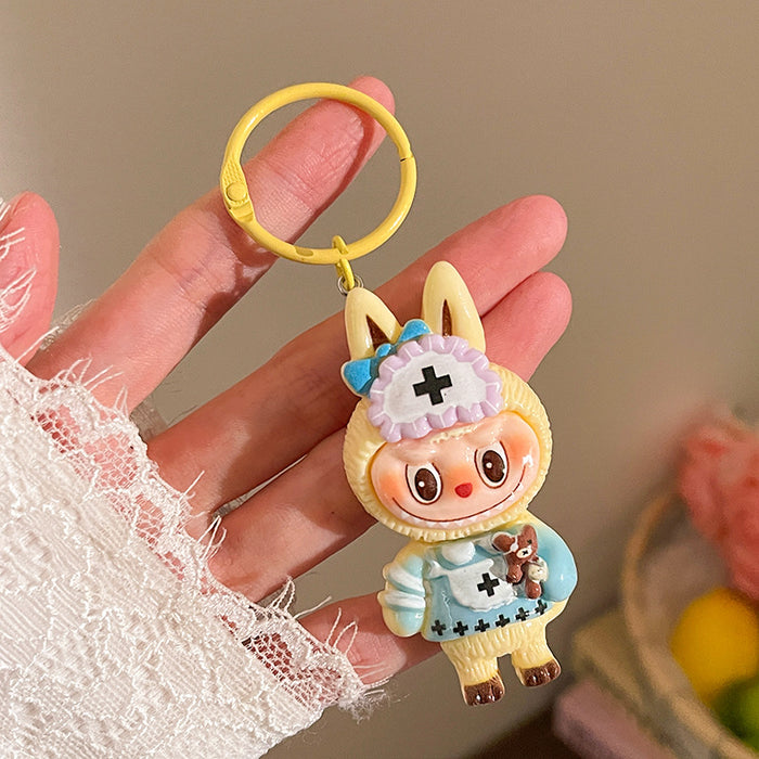 Wholesale Cartoon Plush Resin Keychain  School Bag Pendant Accessories