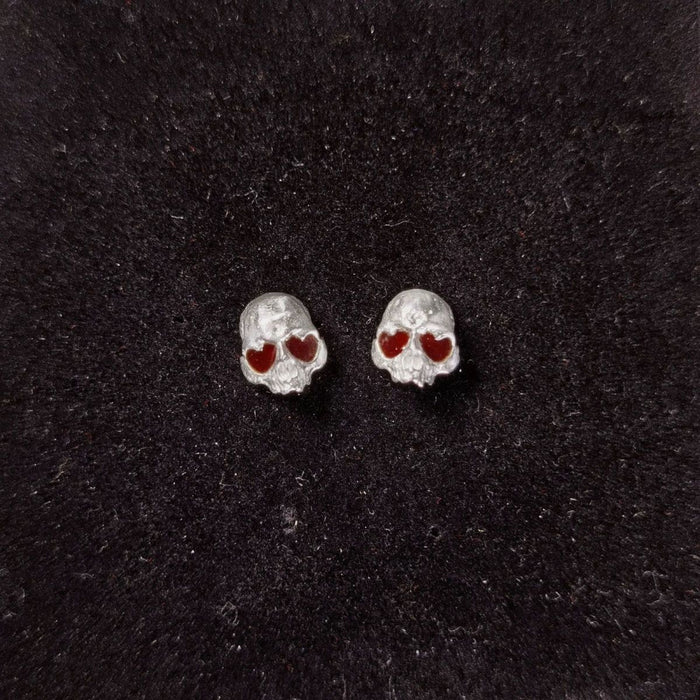 Wholesale  Sweet Cool Style Love Skull Mini Earrings