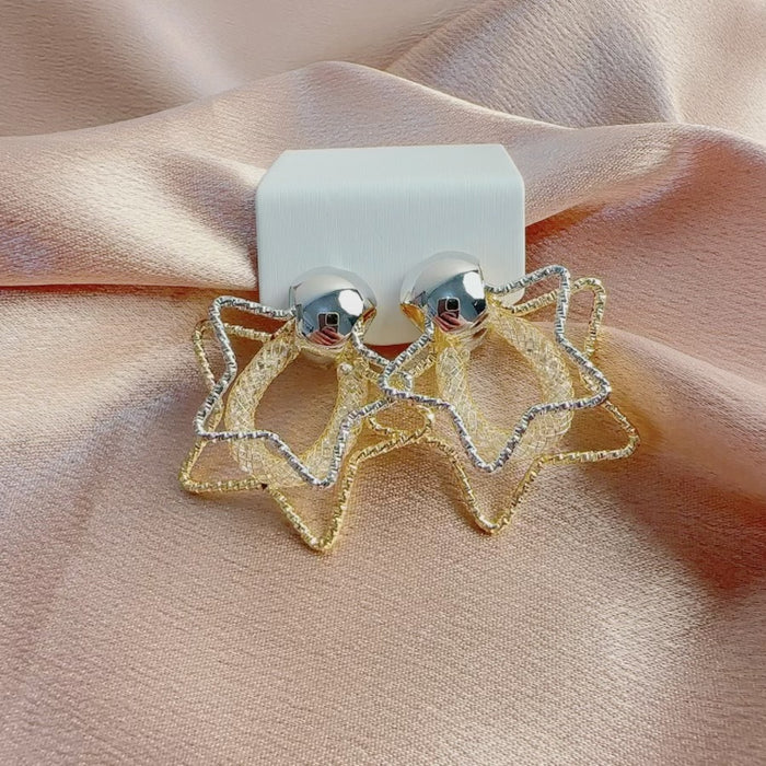 Wholesale Light luxury design, niche silver needle earrings, irregular high-end fashion earrings wholesale