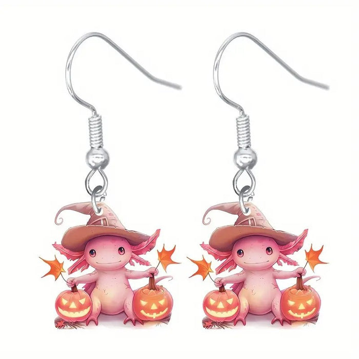 Wholesale Owl Magic Hat Cat Halloween Earrings JDC-ES-Zhanh008