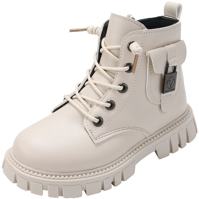 Wholesale A Pair/ Girls' Fashionable Short Boots Winter New Styles Versatile Martin Boots JDC-KS-SB001