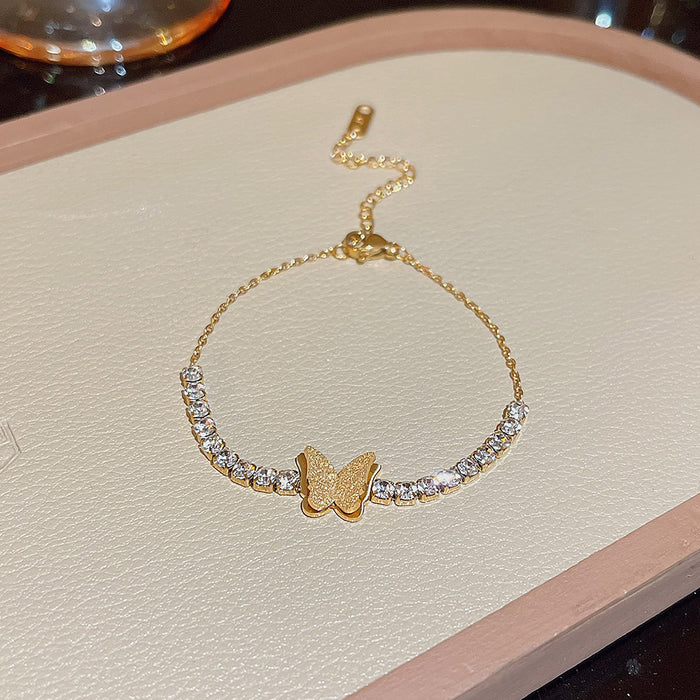 Wholesale stainless steel bracelet double-layer folded to wear