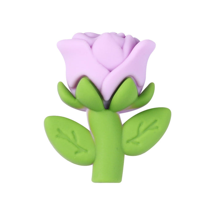 Wholesale 20pcs Stereo Rose Silicone Jewelry Beading Material DIY Bracelet Necklace Flower 3D Silicone Beads