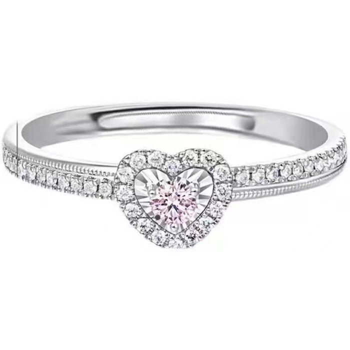 Wholesale Love pink diamond ring, niche women's accessory