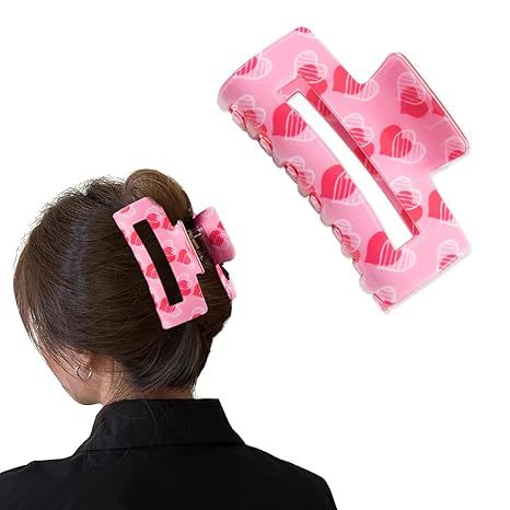 Wholesale Love Heart Acrylic Hair Clip – Sweet Ponytail Gripper MOQ≥2