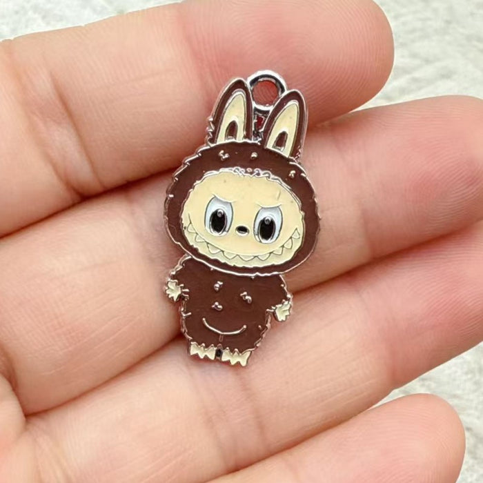 Wholesale 10pcs Silver Cartoon DIY Alloy Necklace  Earrings  Keychain Pendant