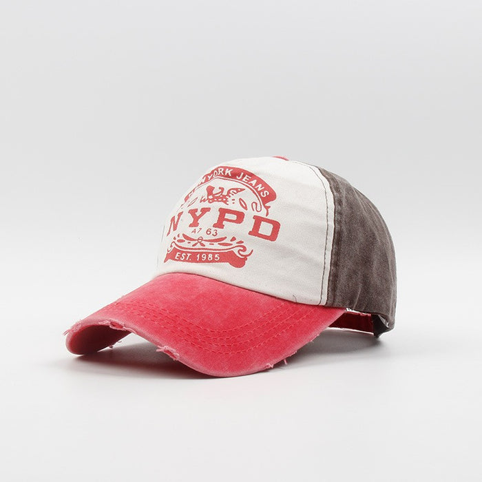 Wholesale Washed denim tongue hats for men and women, used baseball caps