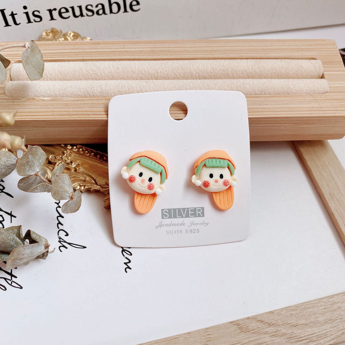 Wholesale alloy funny cute animation earrings JDC-ES-CST003