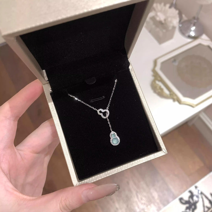 Wholesale  Double-ring gourd necklace women's clavicle chain necklace jewelry