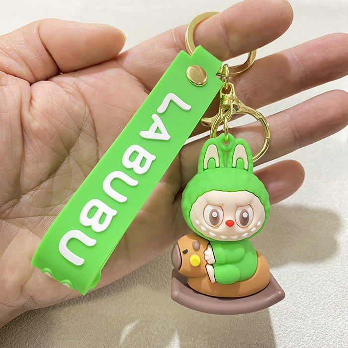 Wholesale Cartoon rocking Trojan horse key chain pendant