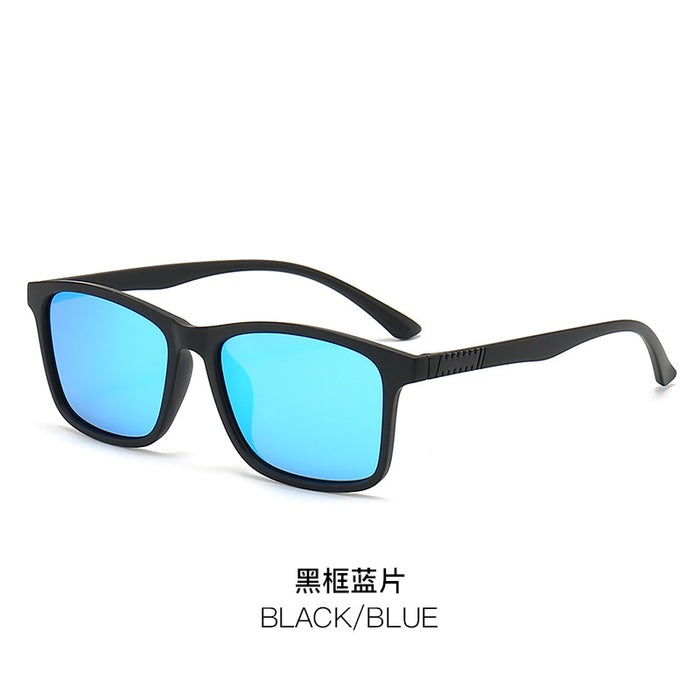 Wholesale men's business polarized sunglasses square frame sunglasses outdoor fishing driving night vision glasses