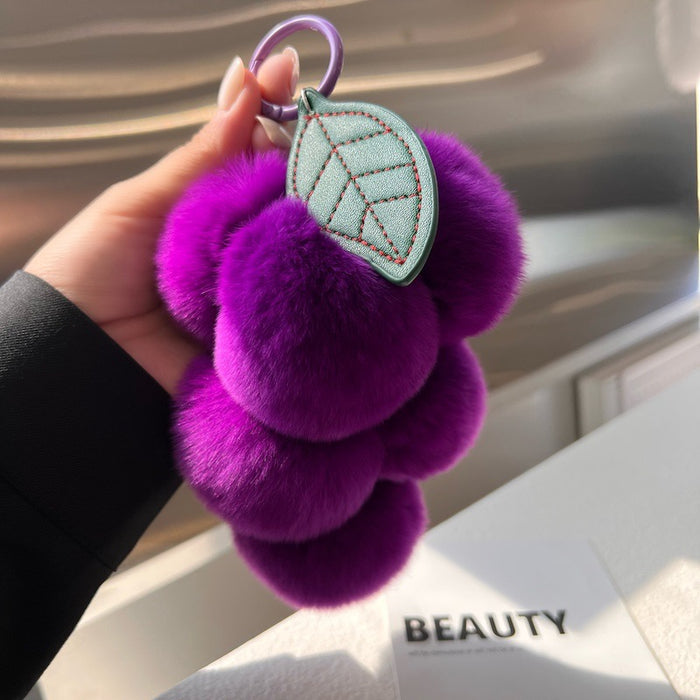 Wholesale Car keychain pendant plush ball bag decoration