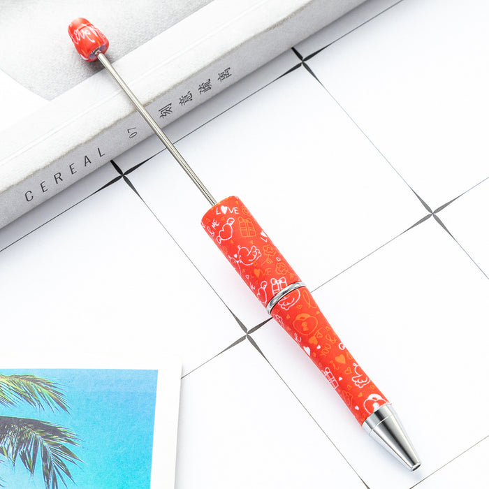 Wholesale Valentine's Day DIY Beadable Pens Plastic Beaded Pens JDC-BP-HuaH112