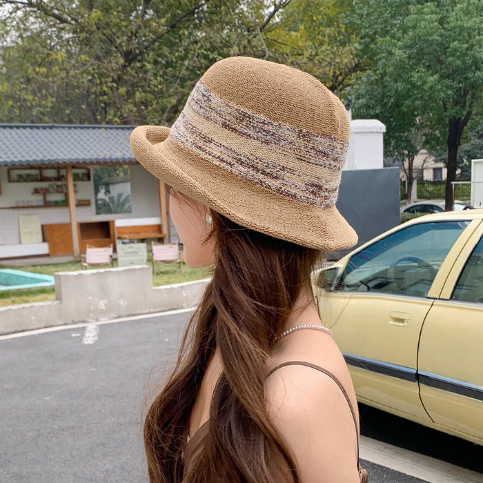 Wholesale  Women's Fashionable Elegant Face Outdoor Travel Sunshade Breathable Hat