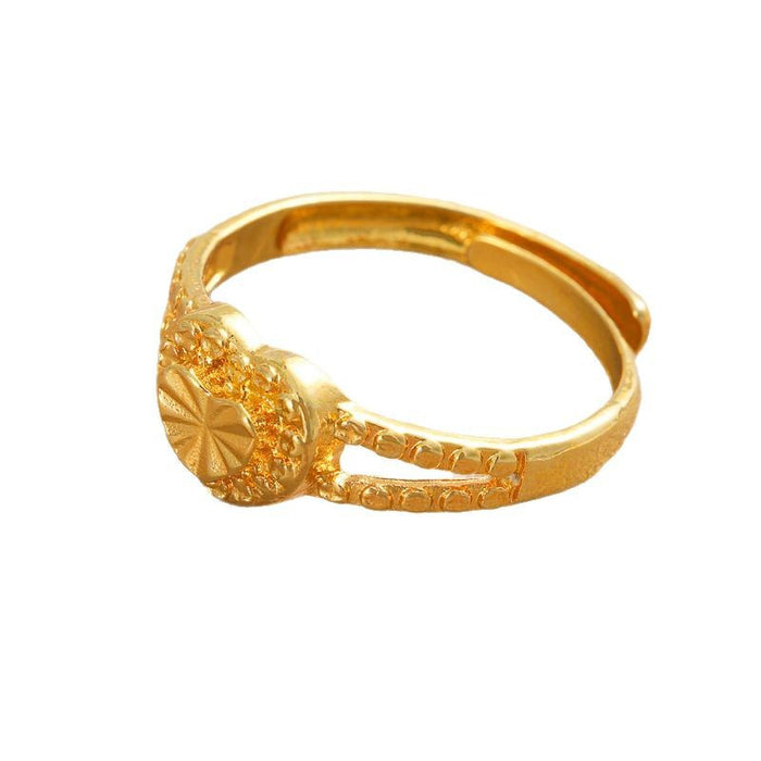 Wholesale Women's Ring Heart to Heart Sweet Fresh Opening Adjustable