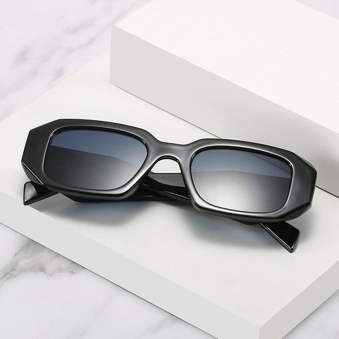 Wholesale  Square Sunglasses Plastic Cut-edge Square Glasses Distinctive Wide-leg Sunglasses for Women