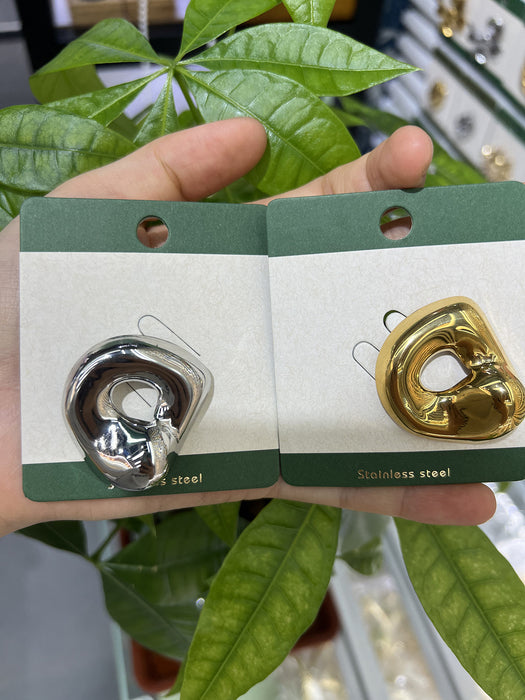 Wholesale Stainless Steel Irregular Brooch Fashion Versatile Design Pin Collar Accessories