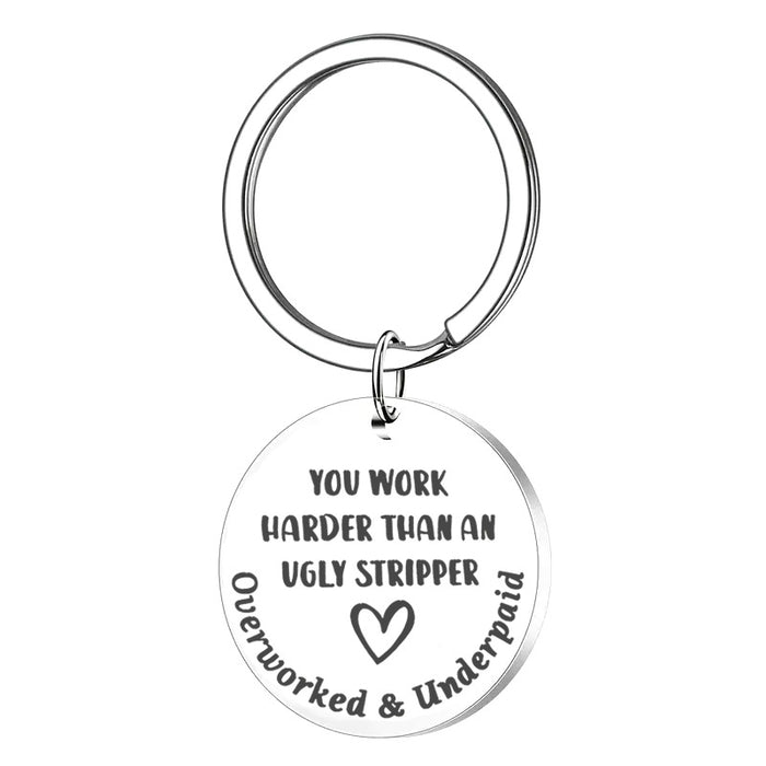 Wholesale Employee Appreciation Gift Stainless Steel Keychain JDC-KC-SiYi002