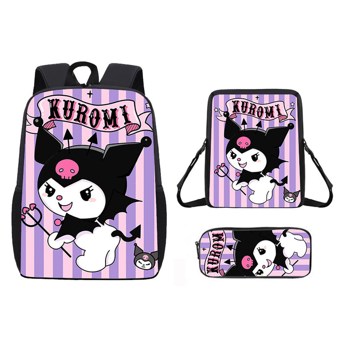 Wholesale Backpack Satchel Pencil Case Three-piece Student Schoolbag