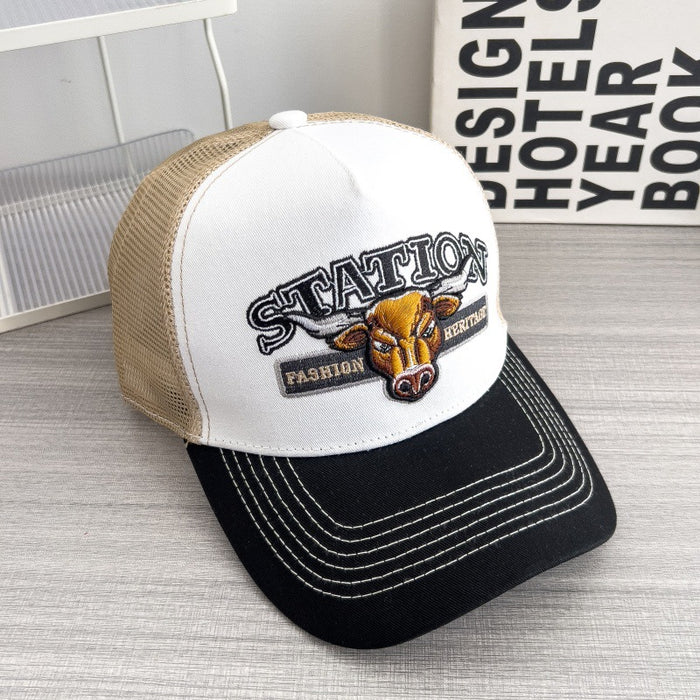 Wholesale Baseball Cap Hip-Hop Mesh Breathable Large Brim Peaked Cap for Adults