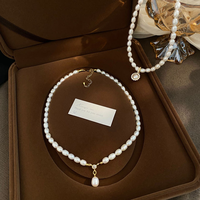 Wholesale  Pearl Necklace Women's All-match  Retro Fashion Elegant Elegant Clavicle Chain