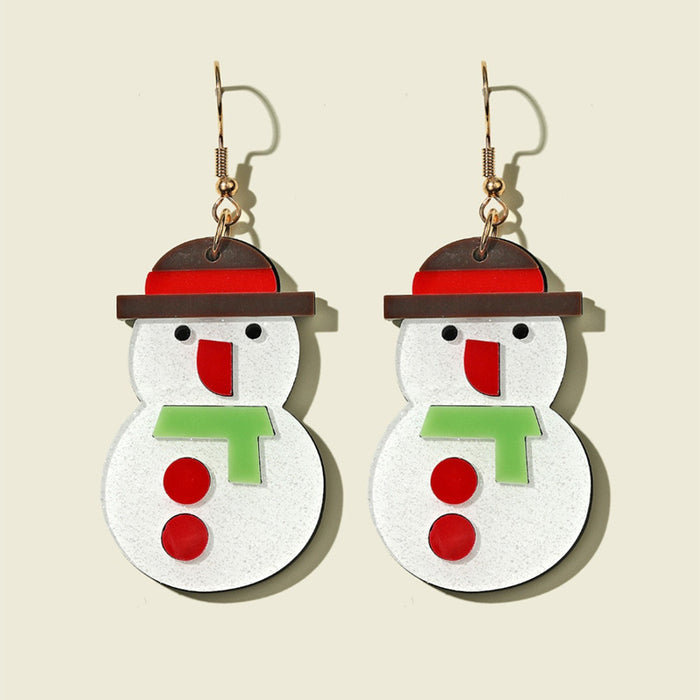 Wholesale Christmas Acrylic Cartoon Color Matching Earrings JDC-ES-JunJie013