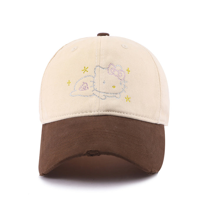 Wholesale Baseball cap new sweet color blocked sun hat wide brim duckbill cap for men