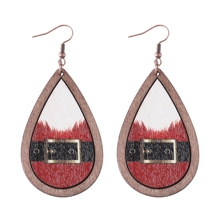 Wholesale Printed Water Drop Drop Earrings JDC-ES-ChuLian010