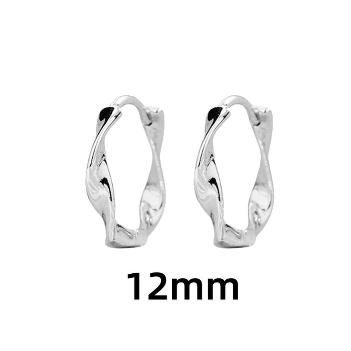 Wholesale New minimalist rotating wave earrings with ear loops