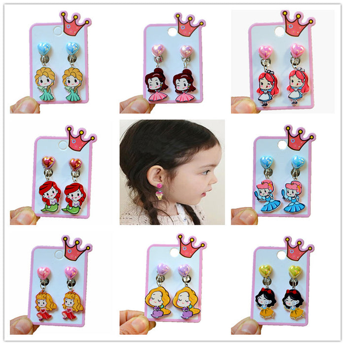Wholesale Children' s Princess Jewelry Earrings