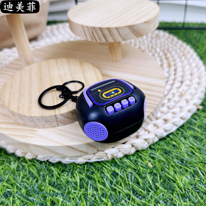 Wholesale Nostalgic Retro Recorder Keychain Cute Cartoon Mini Audio Sound Small Toy Student Pendant Small Gift