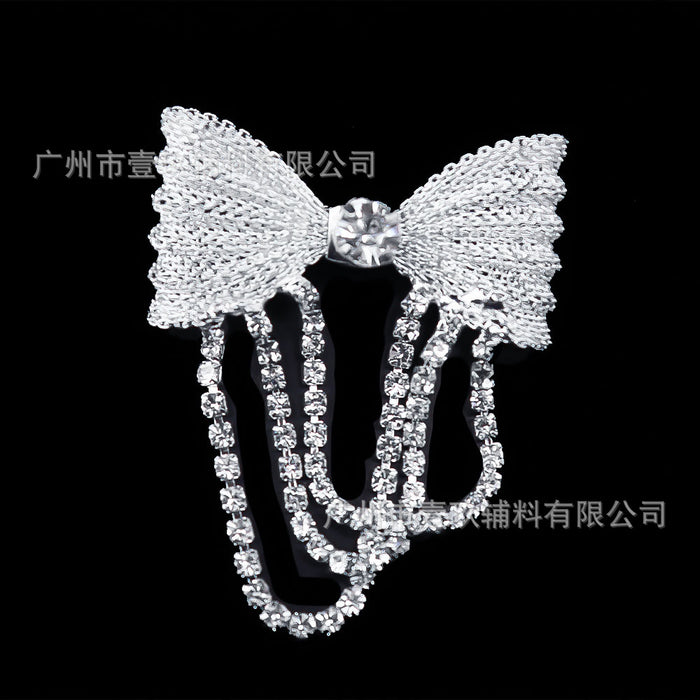 Wholesale DIY clothing accessories and embellishments: rhinestone bow corsage