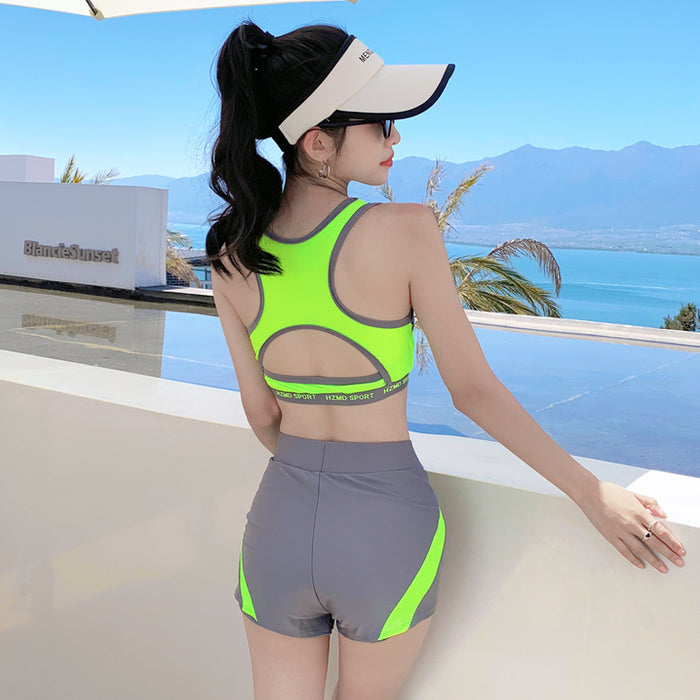 Wholesale Swimsuit split vest sports shorts two-piece set