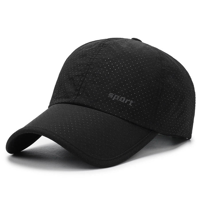 Wholesale Lightweight and quick drying perforated duckbill cap for outdoor sun protection, casual fishing cap, baseball cap