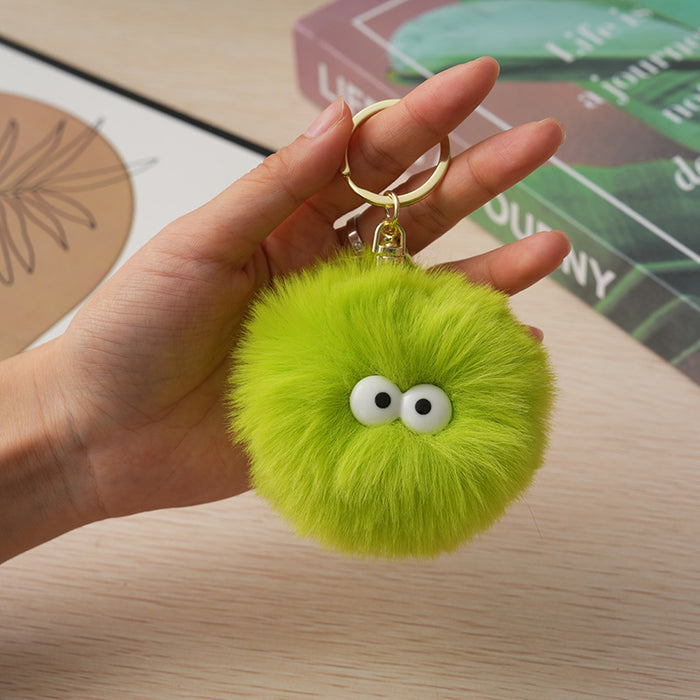 Wholesale Cute little furry ball keychain pendant, plush bag decoration, small gift