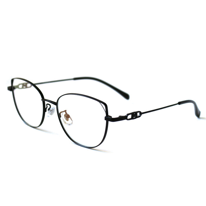 Wholesale Ultra light pure titanium elegant cat eye glasses for myopia can be matched with high-end sensitivity glasses frame