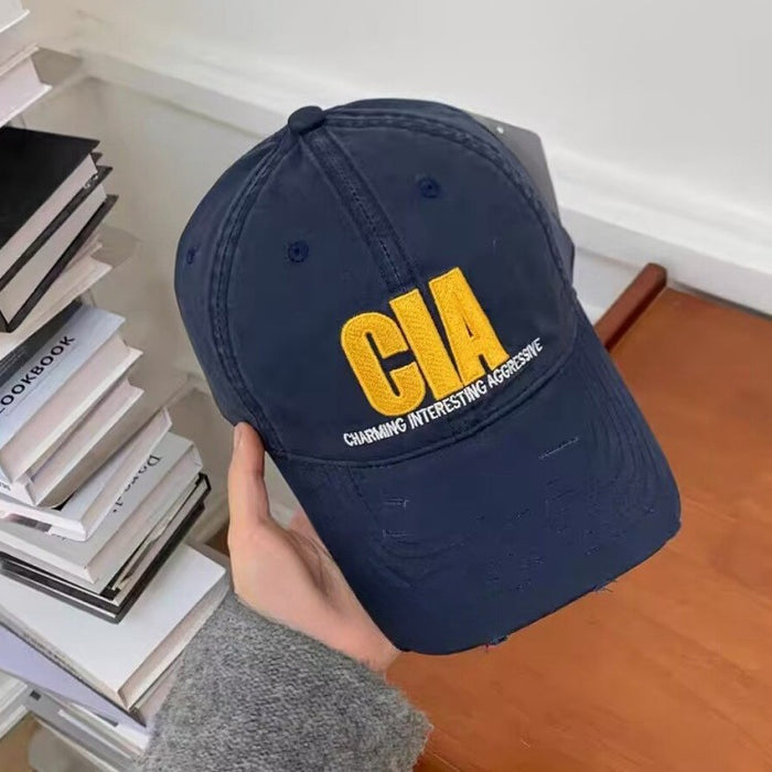 Wholesale Retro washed baseball cap, vintage denim sun hat, versatile casual sunshade duckbill cap