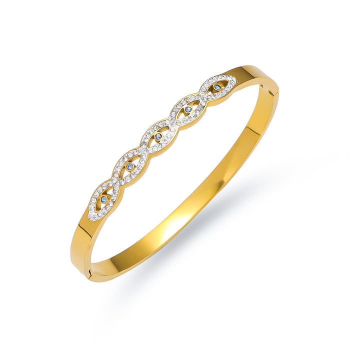 Wholesale Titanium steel bracelet, fashionable commuting stainless steel cross bracelet, spring jewelry