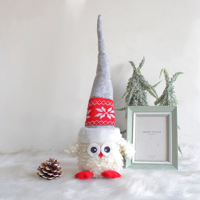 Wholesale Pointed Hat Owl Desktop Decoration Creative Long Hat Elf Doll Window Holiday Supplies