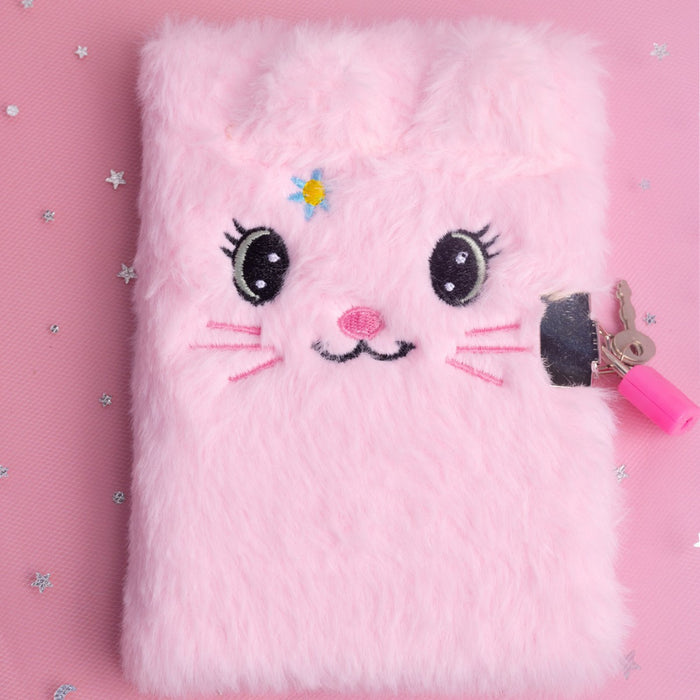 Wholesale Fabric A6 Lockable Plush Notebook with Tie Dye Heart Cover MOQ≥3