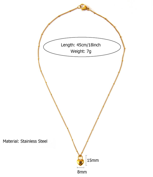 Wholesale Fashionable and simple stainless steel oil dripping necklace with personalized matching and natural stone pendant color preservation wholesale