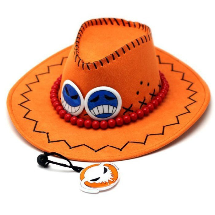 Wholesale Anime peripheral one piece hat white beard pirate group ace hat cowboy hat ace hat