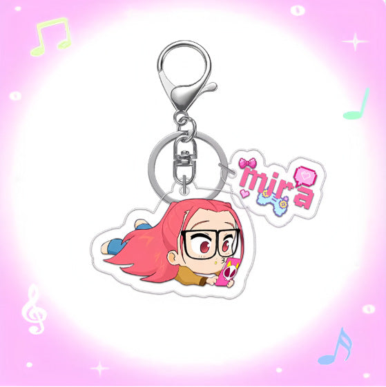 Wholesale Anime-themed acrylic keychain set of two pieces