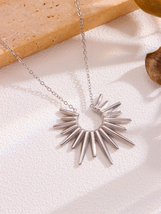 Wholesale Titanium steel shimmer necklace with high-end feel, personalized simplicity, stainless steel jewelry