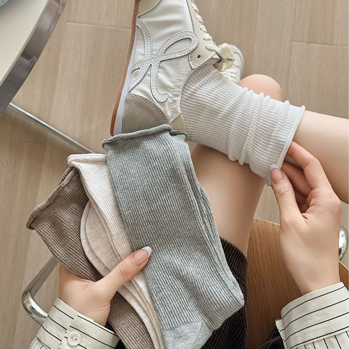 Wholesale Curled edge socks, mid tube socks, long tube socks, stacked socks