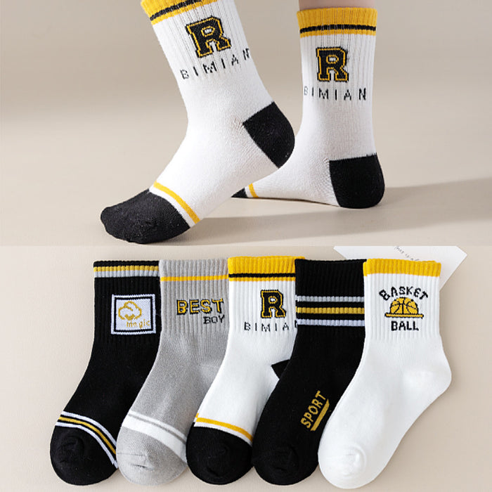 Wholesale 5pcs children' s socks baby sports socks large children' s stockings